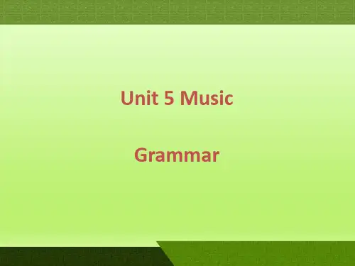高中英语人教版必修2Unit 5 Music 课件PPT
