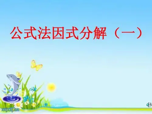 人教版八年级数学 利用平方差公式因式分解PPT课件