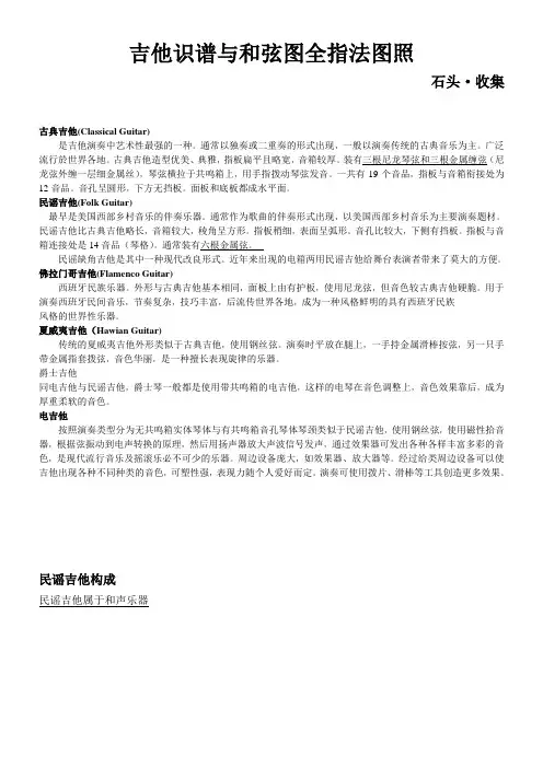 吉他和旋指法大全!