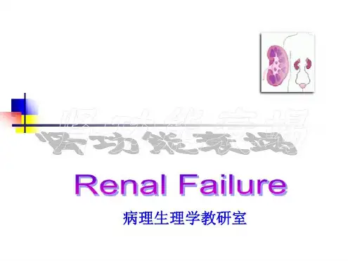 培训学习资料-肾功能衰竭-2022年学习资料