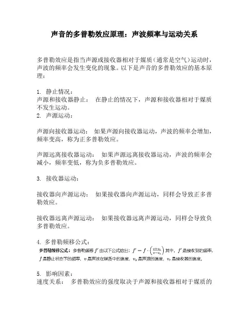 声音的多普勒效应原理：声波频率与运动关系