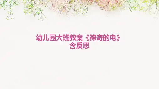 幼儿园大班教案《神奇的电》含反思