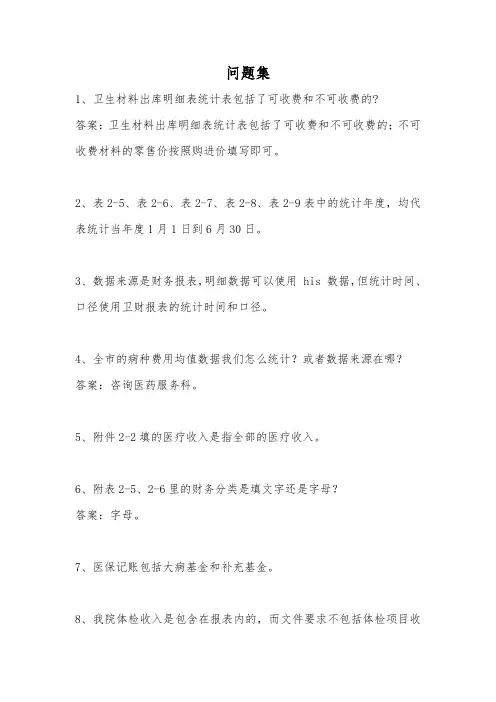 医疗服务价格评估问题集20190628(2)(1)(2)
