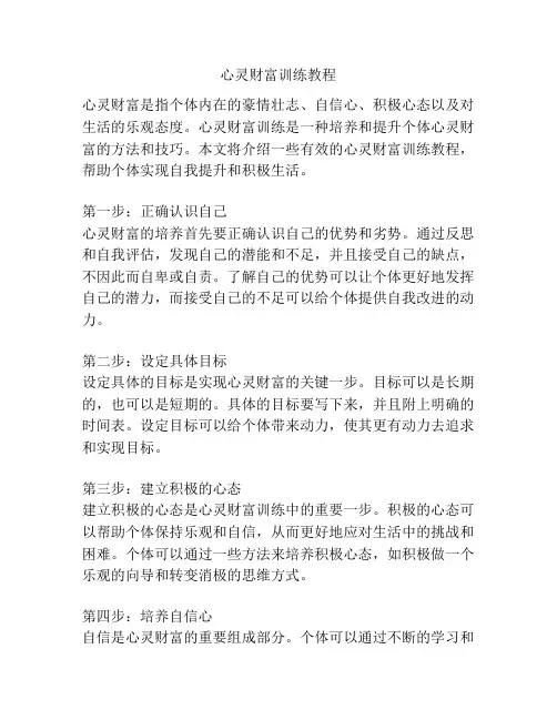 心灵财富训练教程