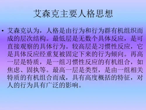 艾森克人格问卷ppt课件