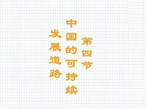 中国可持续发展道路PPT教学课件