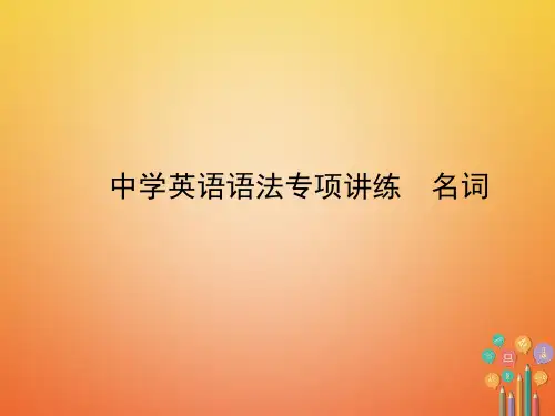 2020年中考英语总复习语法三名词课件  公开课一等奖课件