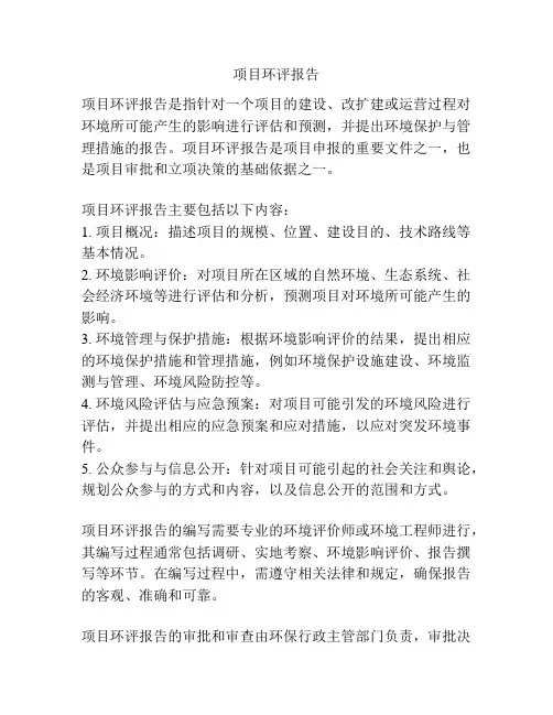 项目环评报告