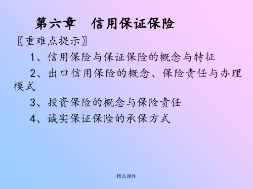 信用保证保险ppt课件