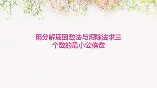 用分解质因数法与短除法求三个数的最小公倍数