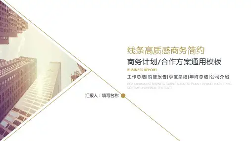 新版简约大气商务风通用PPT模板