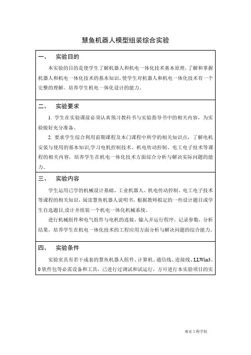 慧鱼实验报告【范本模板】