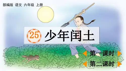 人教部编版六年级语文上册《25 少年闰土》课堂教学课件PPT小学公开课