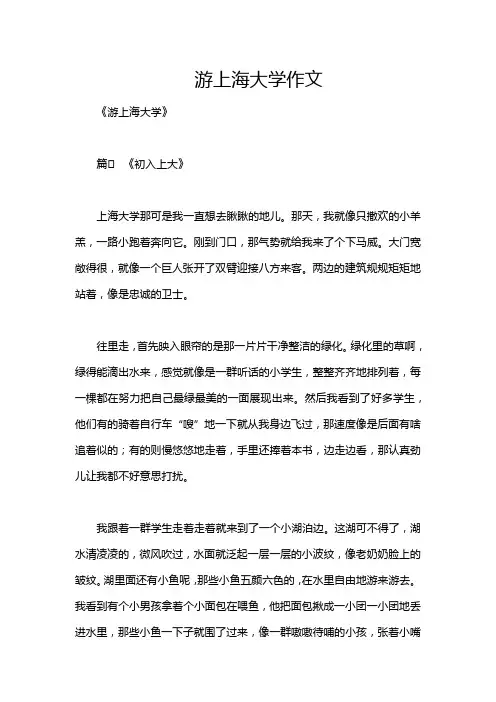 游上海大学作文