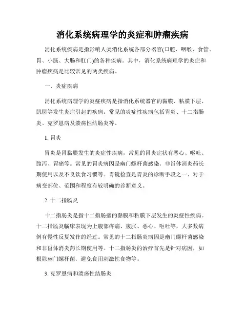 消化系统病理学的炎症和肿瘤疾病