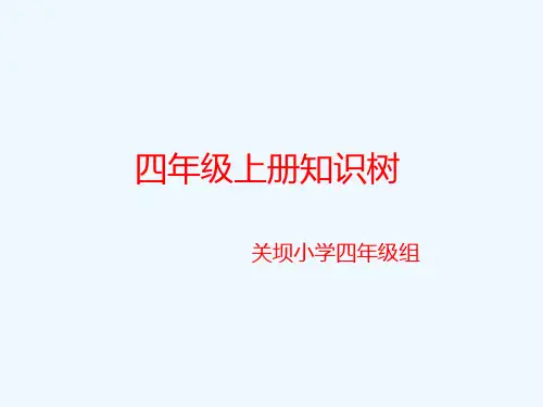 四年级上册知识树