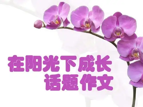 在阳光下成长话题作文