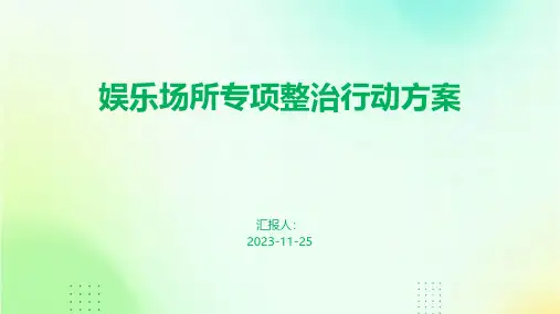 娱乐场所专项整治行动方案
