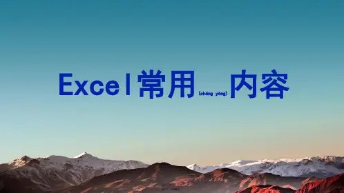 Excel常用技巧(共50张)