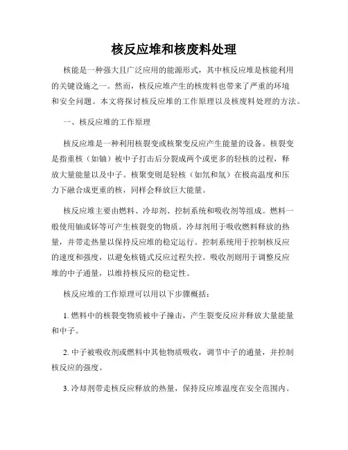 核反应堆和核废料处理