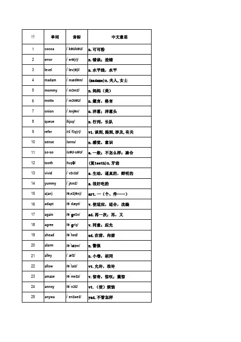(excel版)高中3500个英语单词速记(易到难之5个字母)