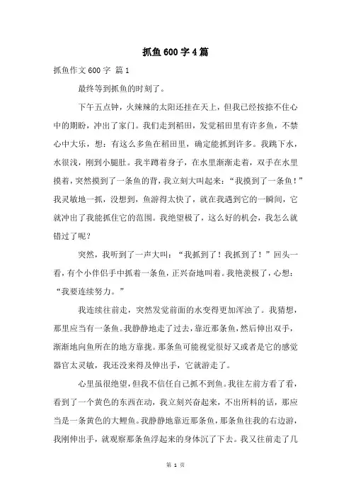抓鱼600字4篇