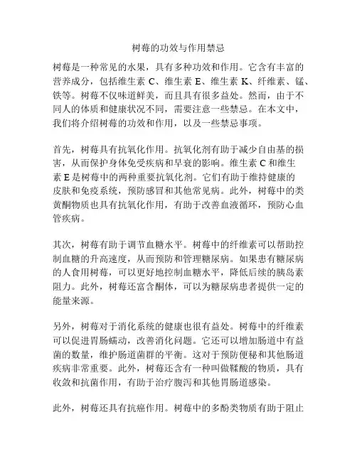 树莓的功效与作用禁忌