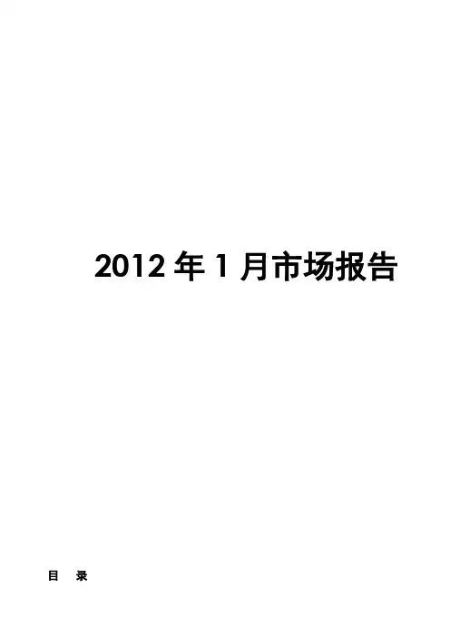2012年1月市场报告范文