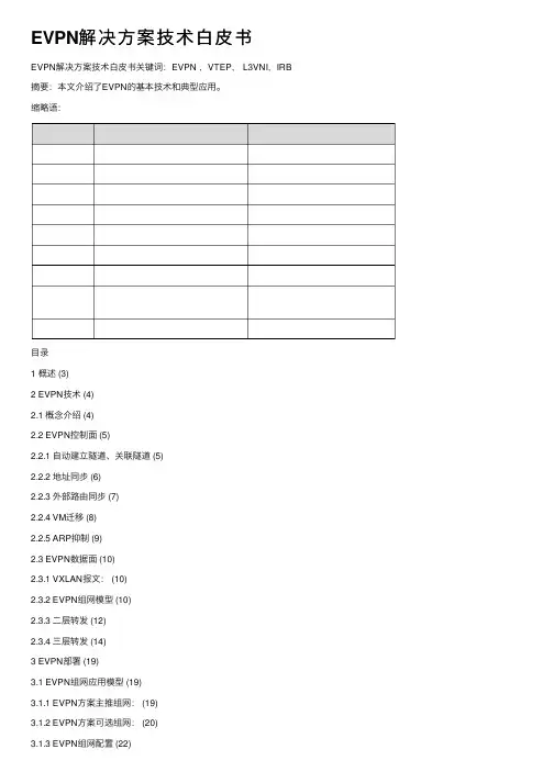 EVPN解决方案技术白皮书