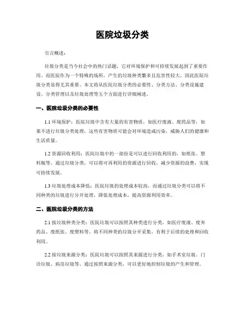 医院垃圾分类