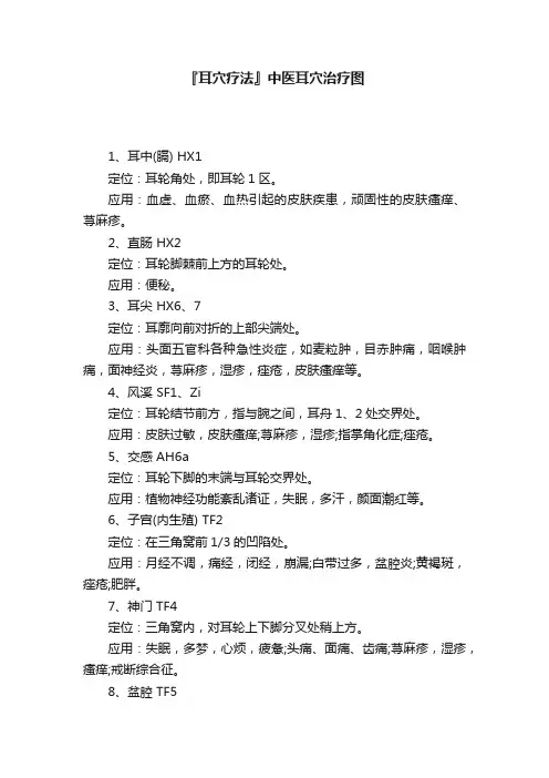 『耳穴疗法』中医耳穴治疗图