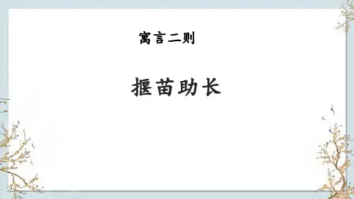 揠苗助长ppt课件