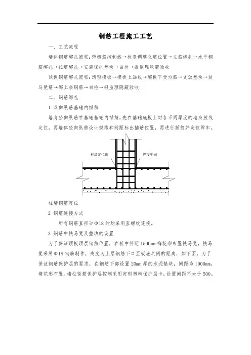 钢筋工程施工工艺