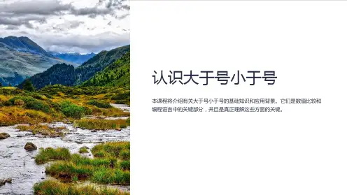 《认识大于号小于号》课件