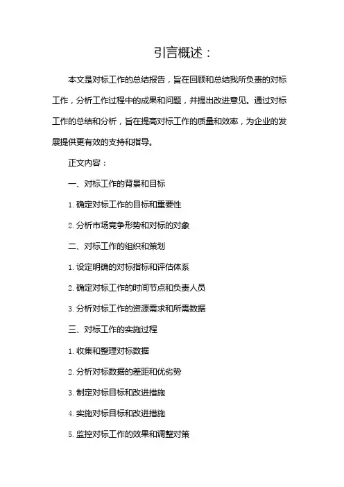 对标工作总结报告(共1)