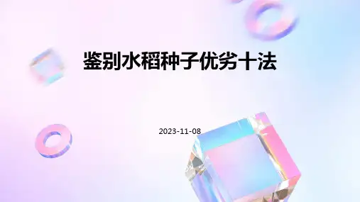 鉴别水稻种子优劣十法