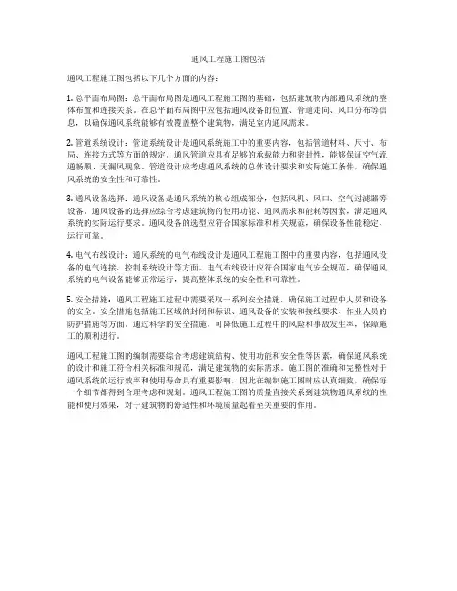 通风工程施工图包括