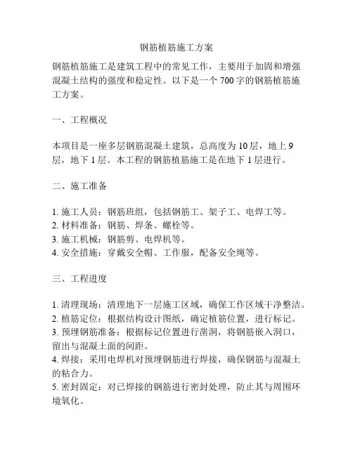 钢筋植筋施工方案