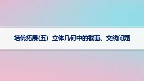 2024版高考数学二轮复习专题3立体几何培优拓展五立体几何中的截面交线问题课件