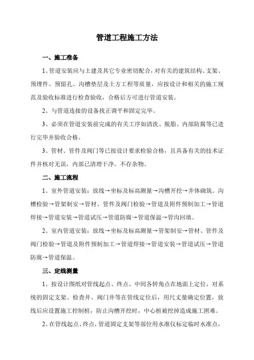 管道工程施工方法