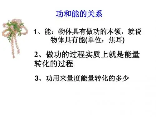 九年级科学功和能的关系(201909)