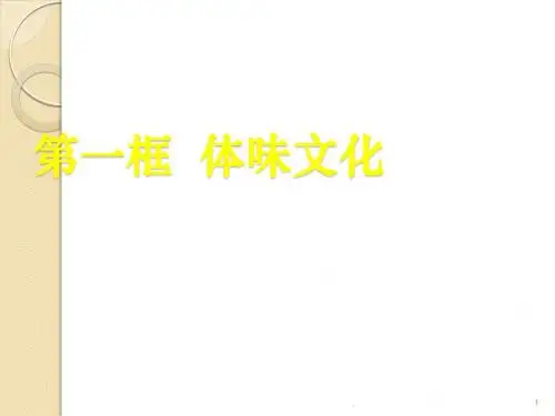 (优质文档)政治：体味文化》(新人教版必修3)PPT演示课件