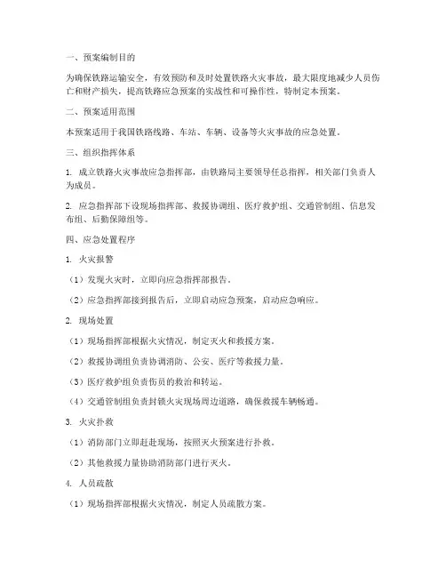 铁路火灾发生应急预案
