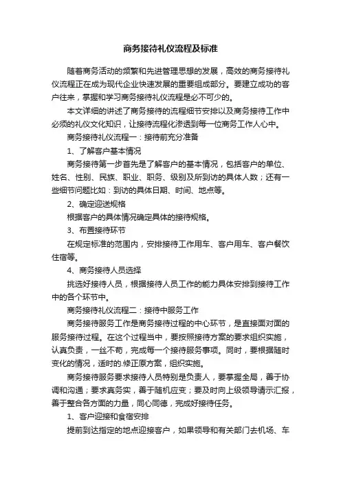 商务接待礼仪流程及标准