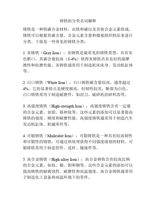 铸铁的分类名词解释