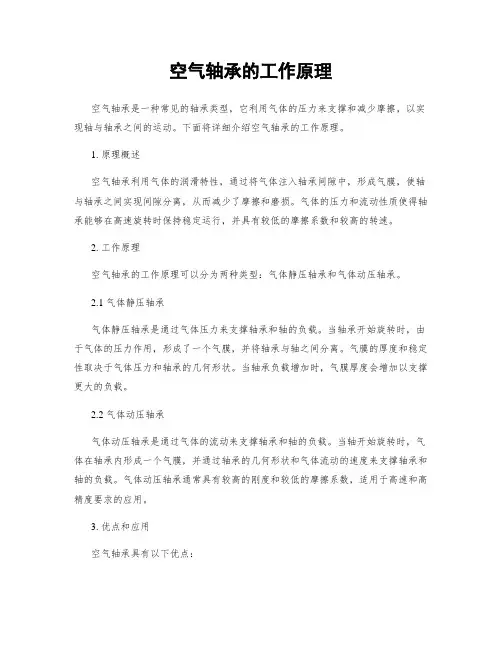 空气轴承的工作原理