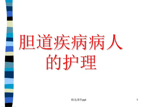 胆道疾病的护理ppt课件