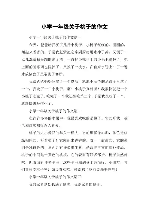 小学一年级关于桃子的作文