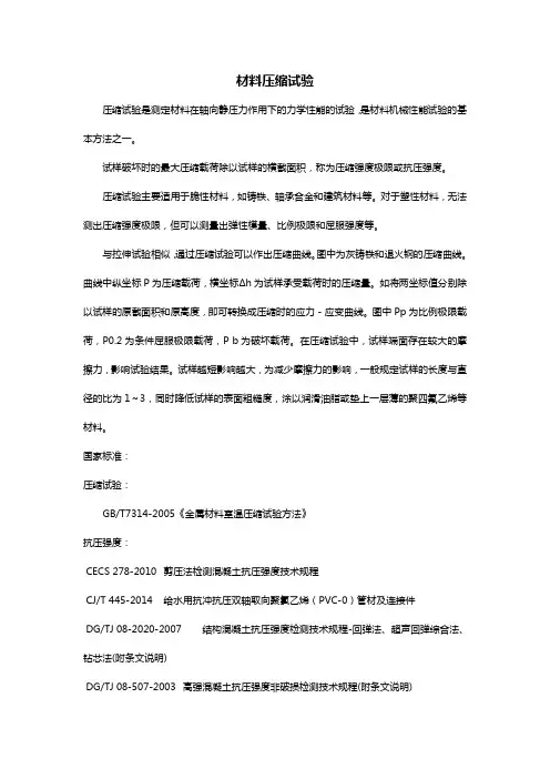 材料压缩试验(抗压强度检测)
