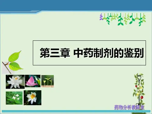 2第二章中药制剂鉴别讲解